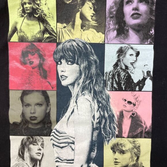 Taylor Swift The Eras Tour Graphic T-shirt Women Medium Black Music - Picture 2 of 7